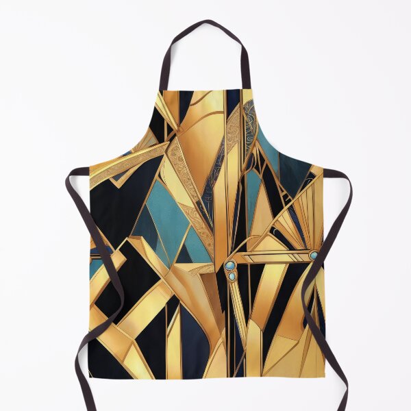 Item preview, Luxury Art Deco Golden And Blue Geometric Abstract designed and sold by DEC02.