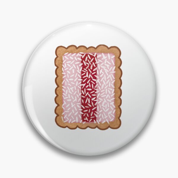 Item preview, Iced Vovo biscuit, strawberry, raspberry and coconut stripes designed and sold by Joan and Rose.