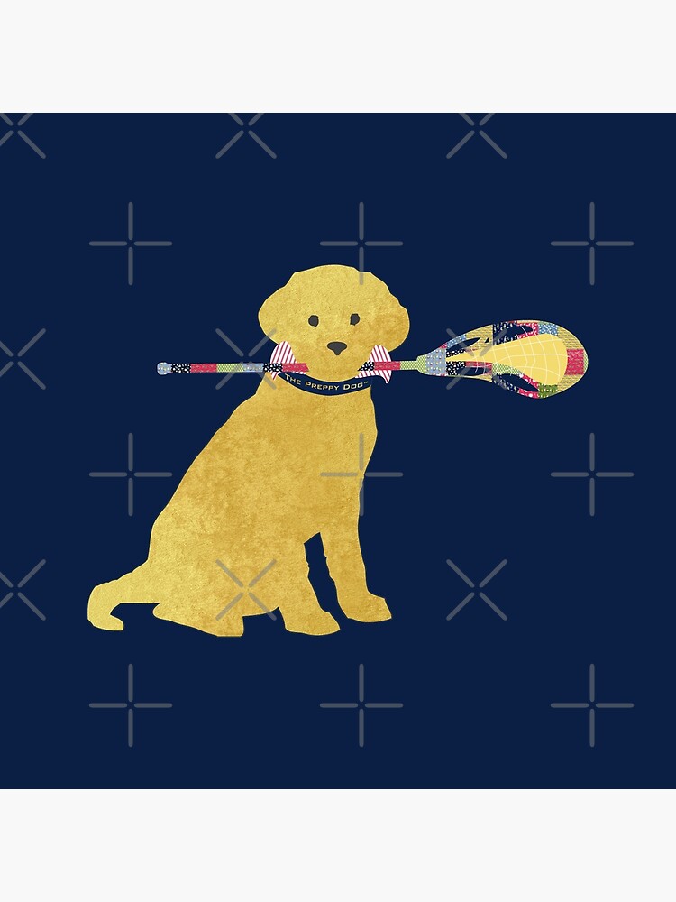 Preppy Chocolate Lab Lacrosse Dog Sticker for Sale by emrdesigns