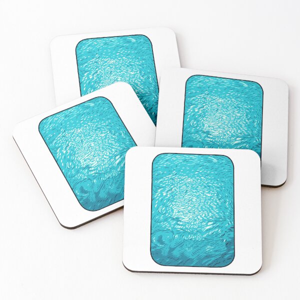 Item preview, Turquoise Currents | Ocean Flow – Retro Ukiyo-e Vibes designed and sold by GEEEN.