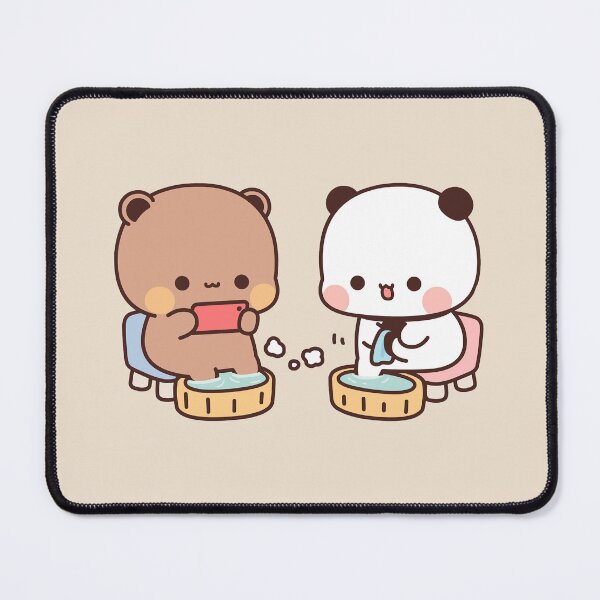 Item preview, Bubu and Dudu Summer Relaxing | Cute Bear Couple | Panda Yier | Bubu Brownie Bear designed and sold by valeriehsin.