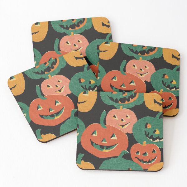 Item preview, Pumpkins all over block print designed and sold by Artlizzard.