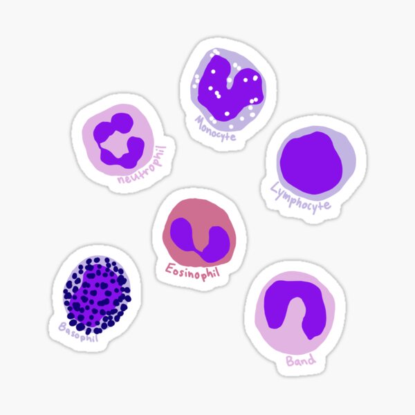 Item preview, The white blood cells (sticker pack) designed and sold by ashyssciencedesigns.