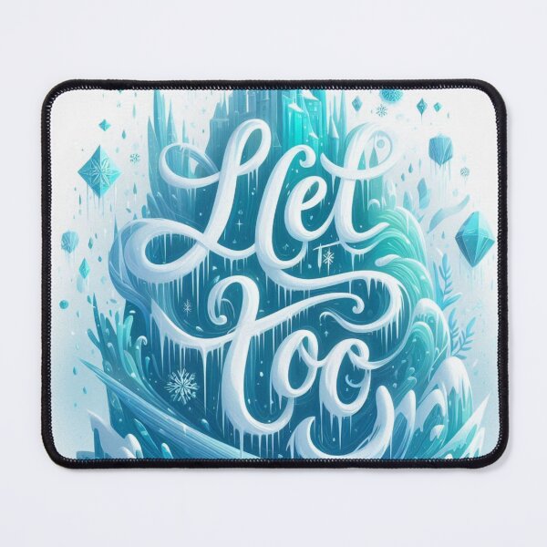 Item preview, Let It Go – Icy Theme with Flowy Handwritten Typography Design designed and sold by ashokreddy343.