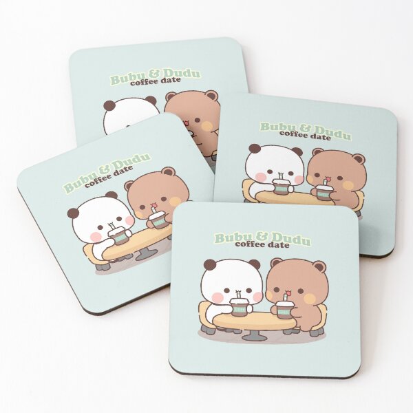 Item preview, Bubu and Dudu Coffee Date | Cute Bear Couple | Panda Yier | Bubu Brownie Bear designed and sold by valeriehsin.