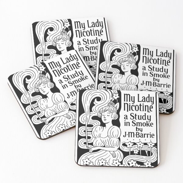 Item preview, My Lady Nicotine A Study In Smoke by J. M. Barrie | Vintage Book Cover Reillustrated designed and sold by ScientiaAcLabor.