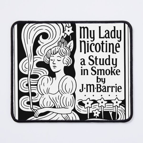 Item preview, My Lady Nicotine A Study In Smoke by J. M. Barrie | Vintage Book Cover Reillustrated designed and sold by ScientiaAcLabor.