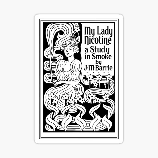 Item preview, My Lady Nicotine A Study In Smoke by J. M. Barrie | Vintage Book Cover Reillustrated designed and sold by ScientiaAcLabor.