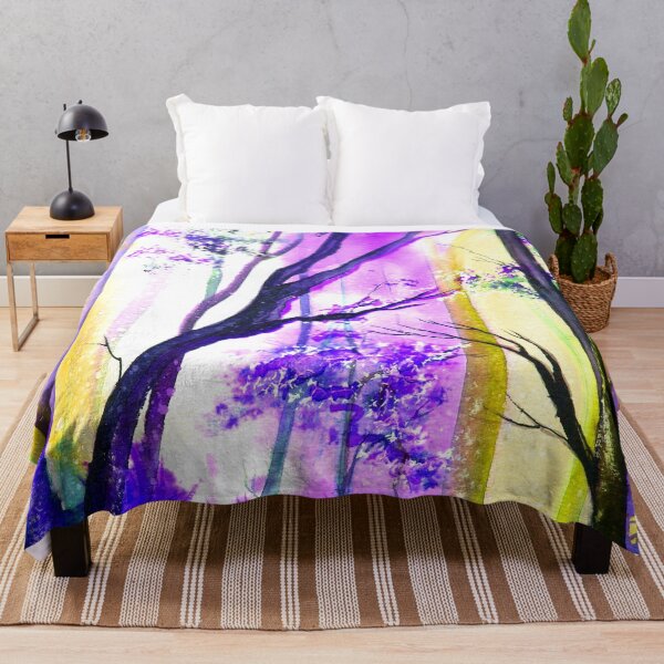 Rainbow Forest Throw Blanket