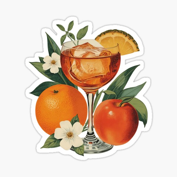 Artikel-Vorschau von Fruchtiger Cocktail im Vintage-Stil, designt und verkauft von Filley-Ghalley.