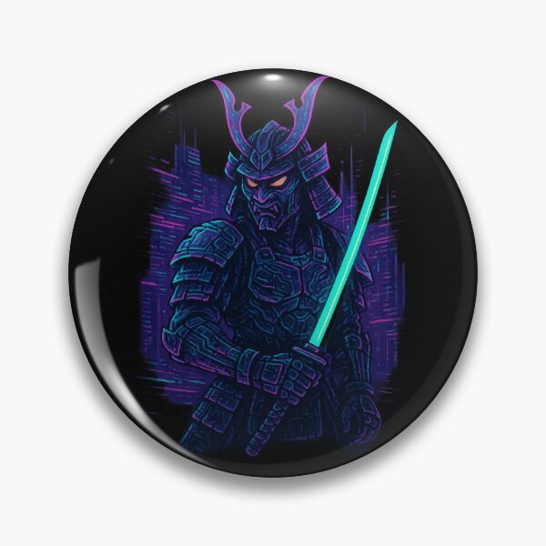 Item preview, Neon Cyber Samurai – Shadow in the Circuit City designed and sold by Design_Your_Day.