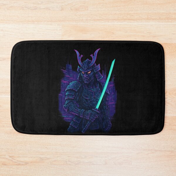 Item preview, Neon Cyber Samurai – Shadow in the Circuit City designed and sold by Design_Your_Day.