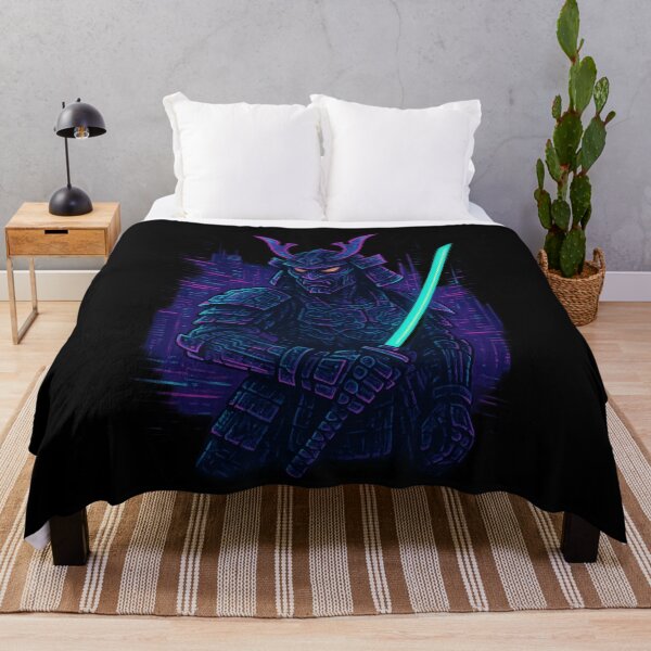 Item preview, Neon Cyber Samurai – Shadow in the Circuit City designed and sold by Design_Your_Day.