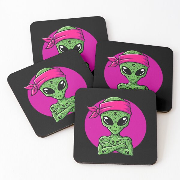 Item preview, Cool Tattooed Alien Bandana Cartoon designed and sold by Alex Songs.