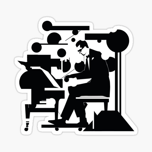 Item preview, Jazz Pianist Silhouette designed and sold by TurtleDojo.