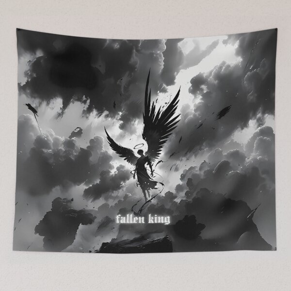 Item preview, Fallen King Dark Angel – Gothic Aesthetic with Wings & Halo designed and sold by THE LOST .