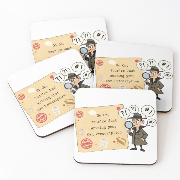 Item preview, "Detective's Note: Self-Prescription Warning" designed and sold by Mindful56.