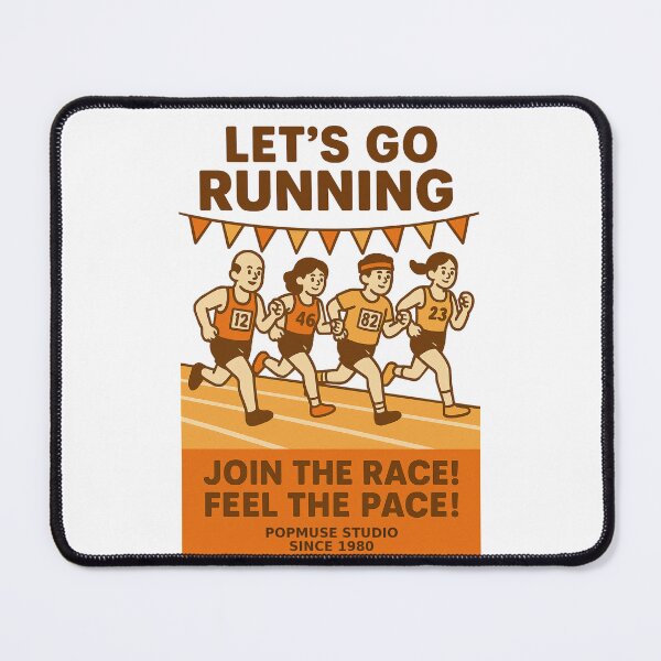 Item preview, Let’s Go Running – Retro Race Poster designed and sold by giant_ani.