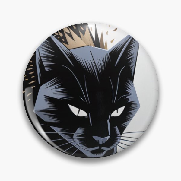 Item preview, Dynamic Black Cat - Geometric & Energetic Feline designed and sold by ShadowAndSlate.