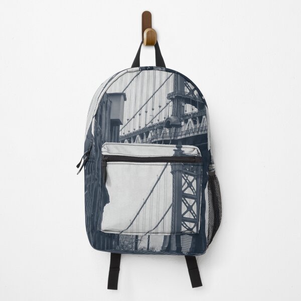 Item preview, The monochrome view of the Manhattan Bridge | Blue Tones designed and sold by Drawings Project.