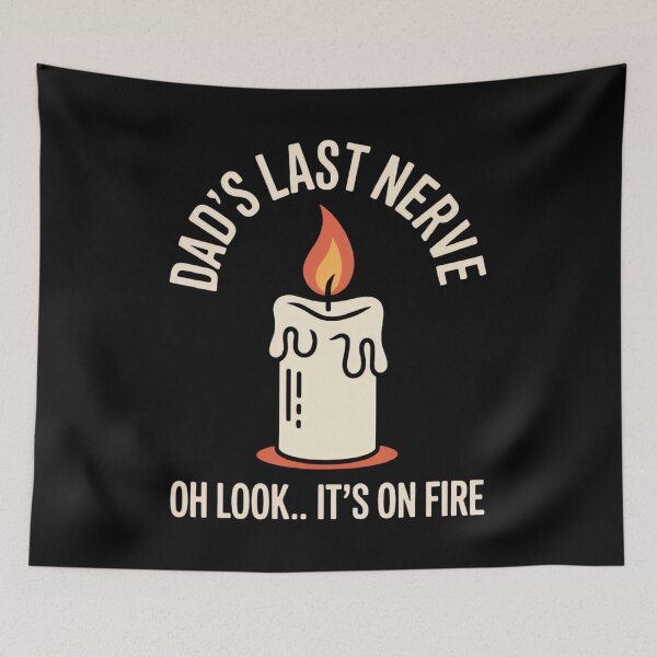 Item preview, Dad’s Last Nerve Candle – Funny Burnout Quote T-Shirt Design for Fathers designed and sold by ARTReMi.