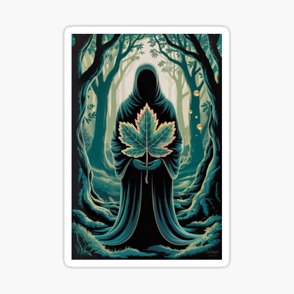Item preview, Forest Guardian - Mystical Leaf Bearer designed and sold by ShadowAndSlate.