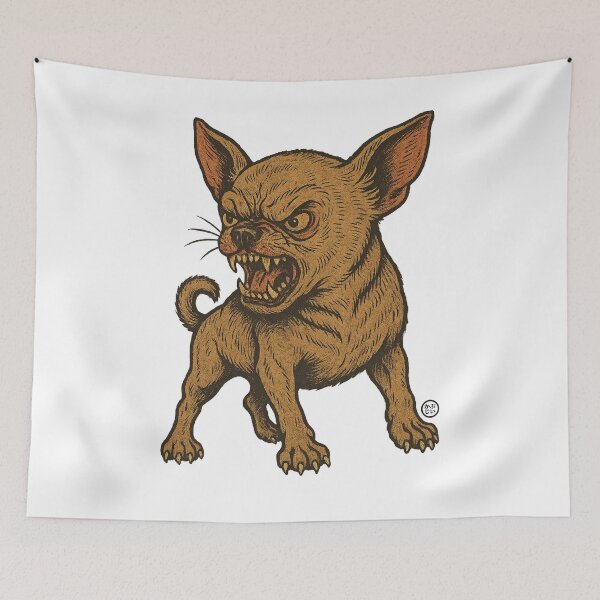 Item preview, Fearless Japanese Style Angry Chihuahua - No Fear Vintage Japanese Yokai Style designed and sold by Kabuji Store.