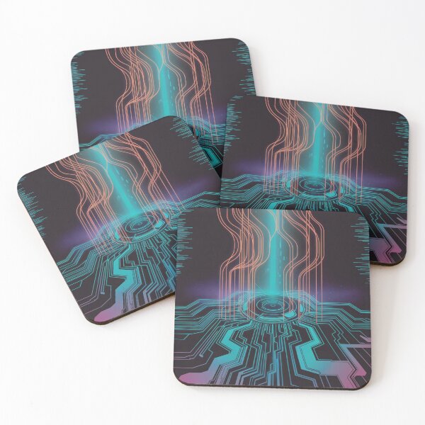 Item preview, Neon Circuits - Digital Flow Tech Art designed and sold by ShadowAndSlate.