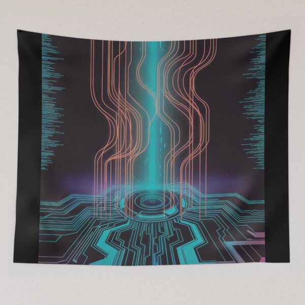 Item preview, Neon Circuits - Digital Flow Tech Art designed and sold by ShadowAndSlate.