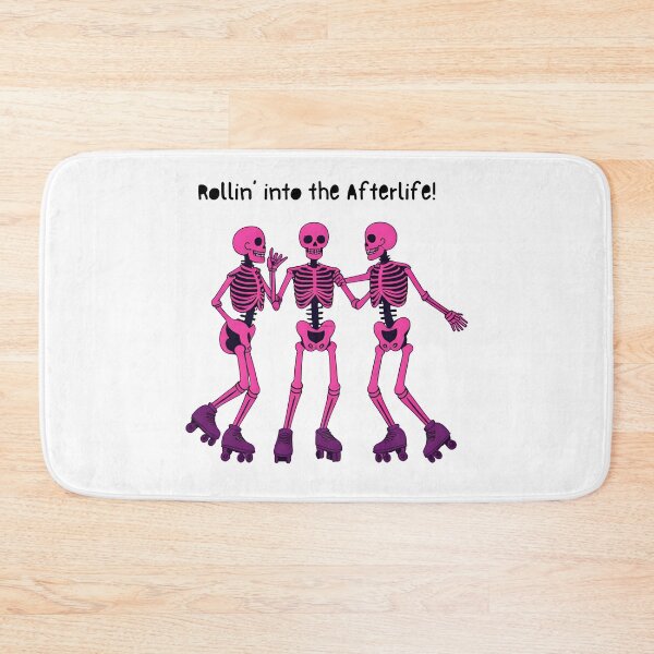 Item preview, Rollin’ Into the Afterlife – Retro Skeleton Skater Squad designed and sold by TiggsnPigsArt.