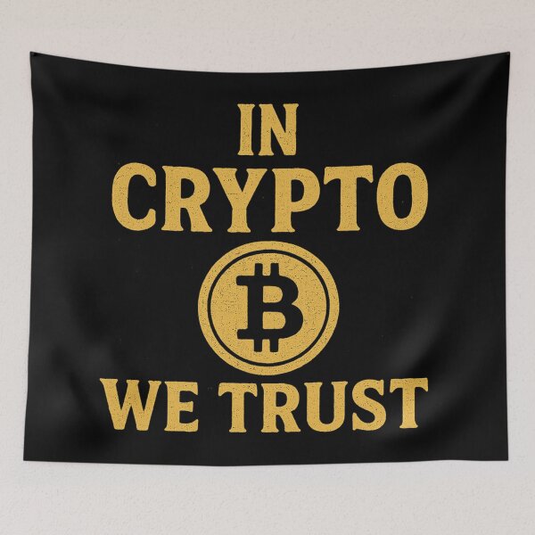 Item preview, In Crypto We Trust – Bold Typographic Design designed and sold by DIRTYSKETCHH.