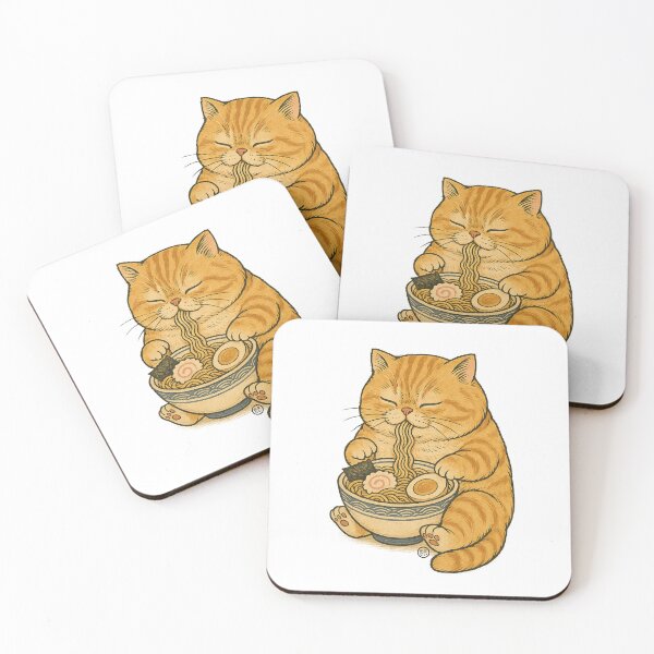 Item preview, Noodle Cat - Ramen Cat Japanese Kawaii Ramen Neko - Orange Tabby Cat designed and sold by Kabuji Store.