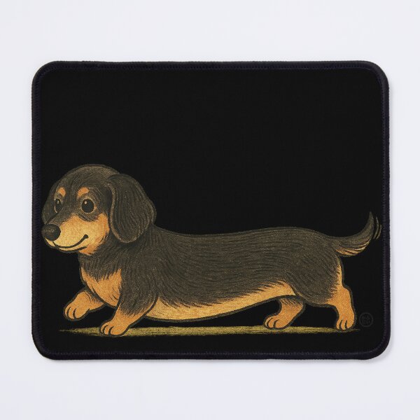 Item preview, Sausage Dog Vintage Japanese Style - Cute Black Dachshund designed and sold by Kabuji Store.