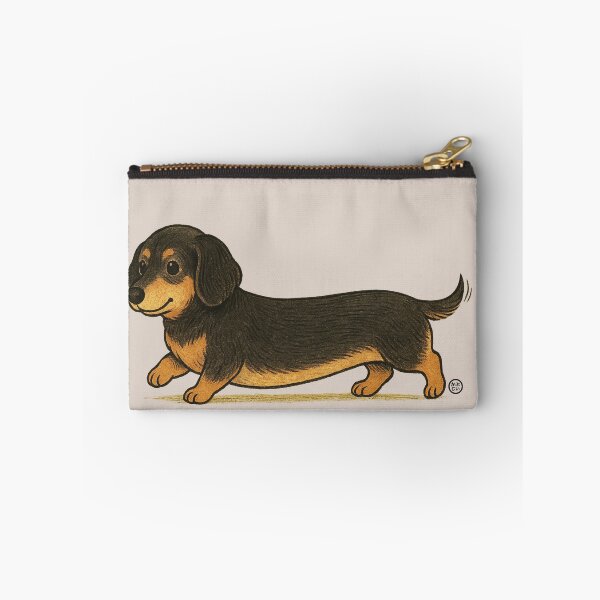Item preview, Sausage Dog Vintage Japanese Style - Cute Black Dachshund designed and sold by Kabuji Store.
