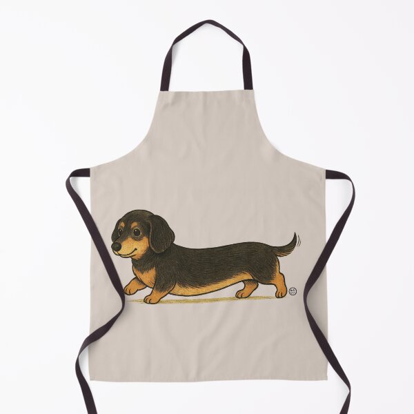 Item preview, Sausage Dog Vintage Japanese Style - Cute Black Dachshund designed and sold by Kabuji Store.