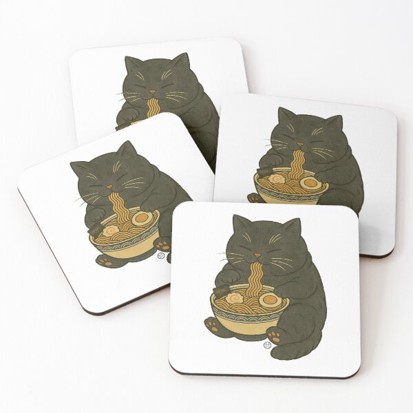 Item preview, Noodle Cat - Ramen Cat Japanese Kawaii Ramen Neko - Black Cat designed and sold by Kabuji Store.