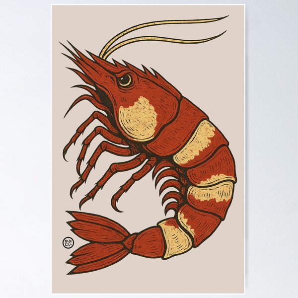Item preview, Angry Japanese Crystal Red Shrimp  designed and sold by Kabuji Store.