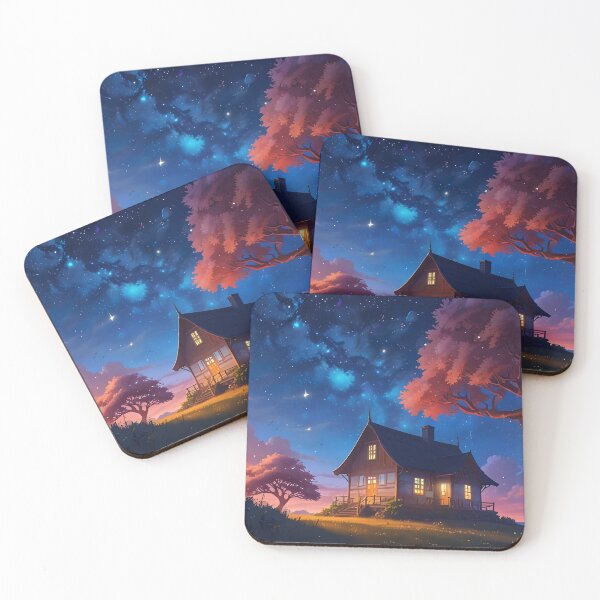Item preview, Relaxing and peaceful house on starry night sky designed and sold by pongthep-ks.