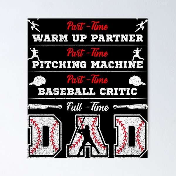 Item preview, Full Time Dad Baseball Coach Vintage Fathers Day designed and sold by Motivation111.
