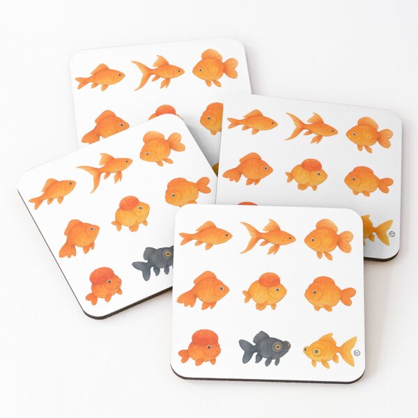 Item preview, Watercolor Japanese Goldfish - Kawaii Watercolour Style designed and sold by Kabuji Store.