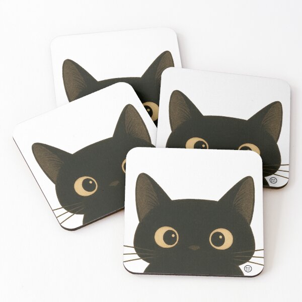 Item preview, Black Cat - Pocket Cat designed and sold by Kabuji Store.