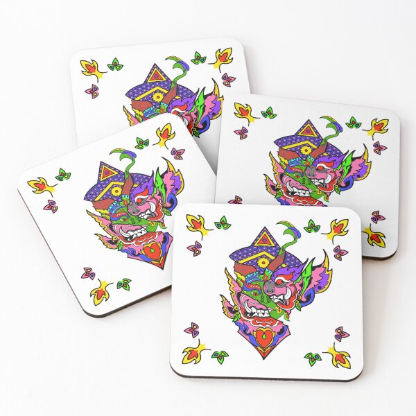 Item preview, Image of a face hidden in a Thai patterned face designed and sold by Redindys.