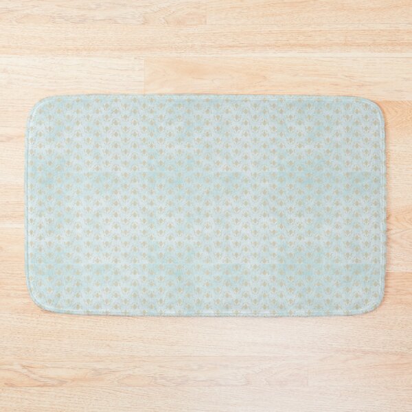 Item preview, Elegant Beige Floral Damask Pattern on Soft Blue Watercolor Background designed and sold by SMHaven93.