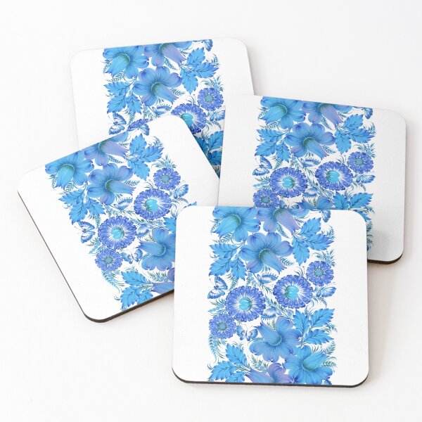 Item preview, Blue Harmony – Petrykivka Floral Art designed and sold by OrnamentUA.