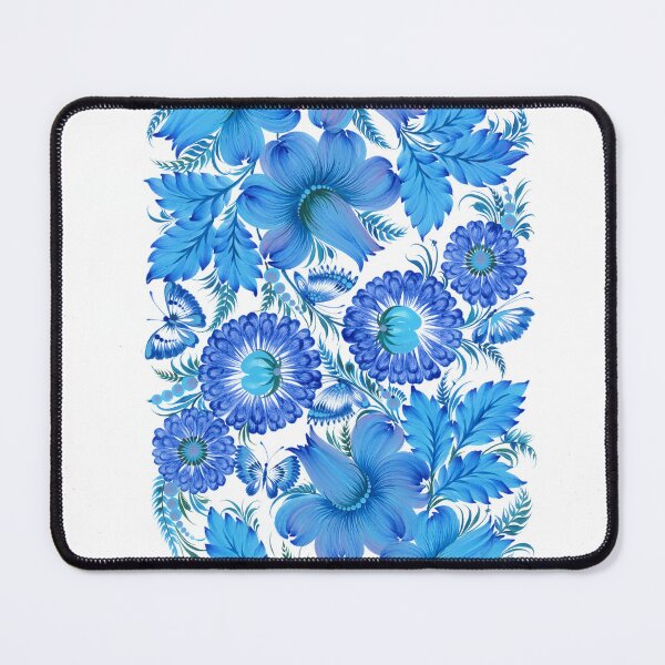 Item preview, Blue Harmony – Petrykivka Floral Art designed and sold by OrnamentUA.