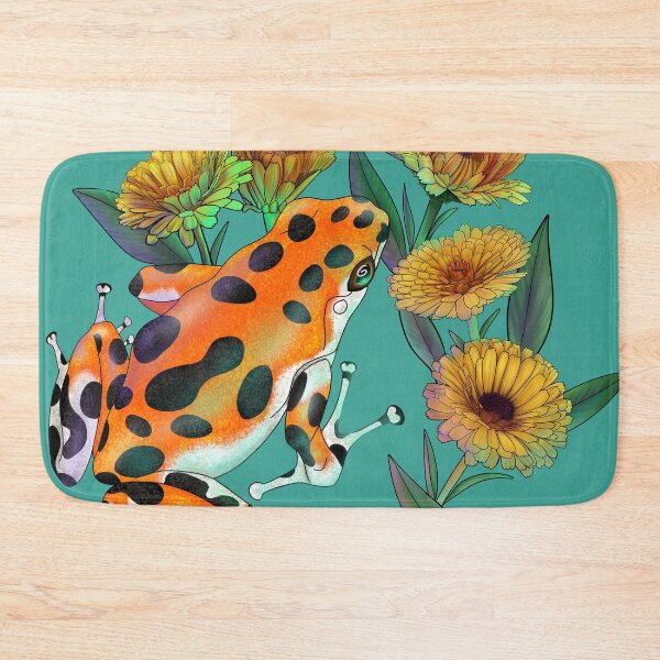 Item preview, Bastimentos poison dart frog with Calendula flowers v.2 designed and sold by sahasa-artist.