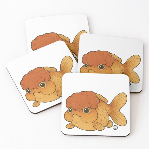 Item preview, Cute Brain Goldfish - Vintage Japanese Style Oranda designed and sold by Kabuji Store.