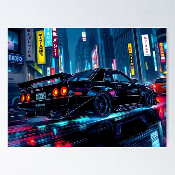 Item preview, Cyberpunk Art, Classic Nissan Skyline designed and sold by Salimgor Hangaround Music.