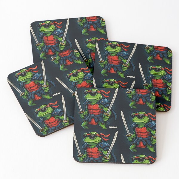 Item preview,  Fighting Ninja Frog - Samurai Style designed and sold by pikgag.
