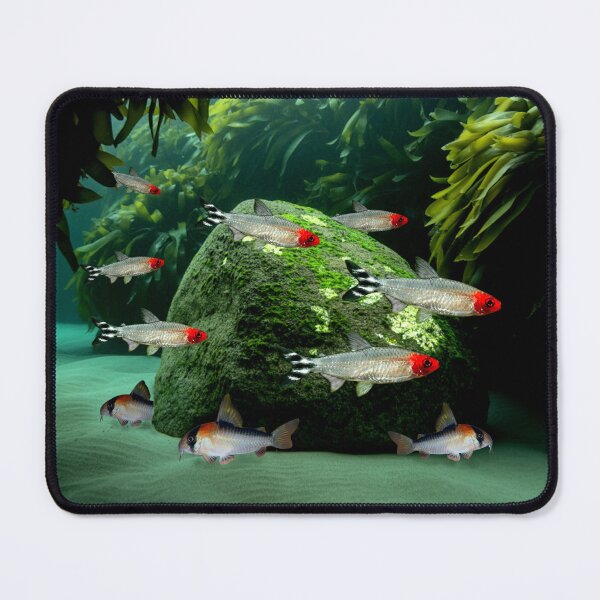 Item preview, Rummynose Tetras Corydoras Aquarium Fish Tank Breeders Art designed and sold by Aquarium Eclipse.